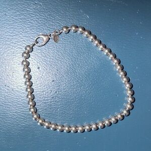 Miabella Elegant Silver Beaded Bracelet